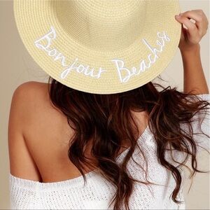 David & Young Straw "Bonjour Beaches" Floppy Hat